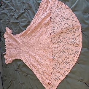 Pink lace city studios dress
